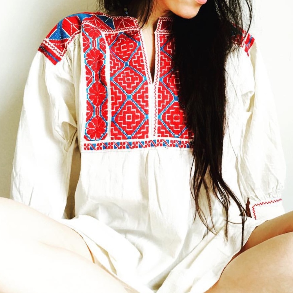 Mexican Blouse Native Oaxaca Embroidered
